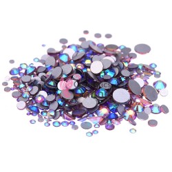 Strasuri din Cristale 100 bucati SC124 Pink-Blue cu Reflexii 2.0mm 